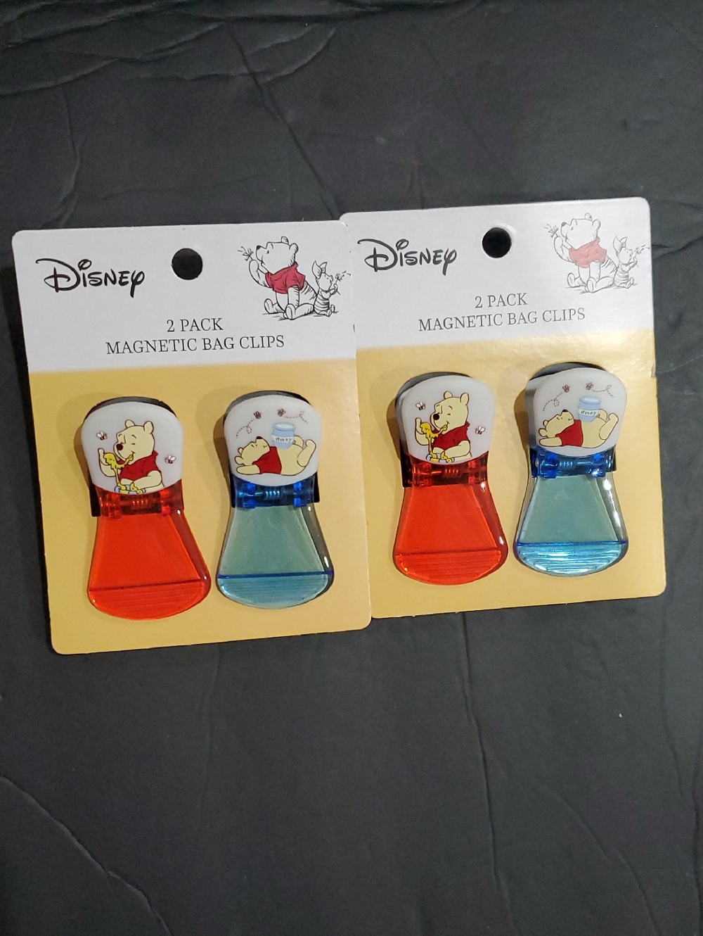 4 pack Assorted Disney Favorite characters themed magnetic bag clips brand new